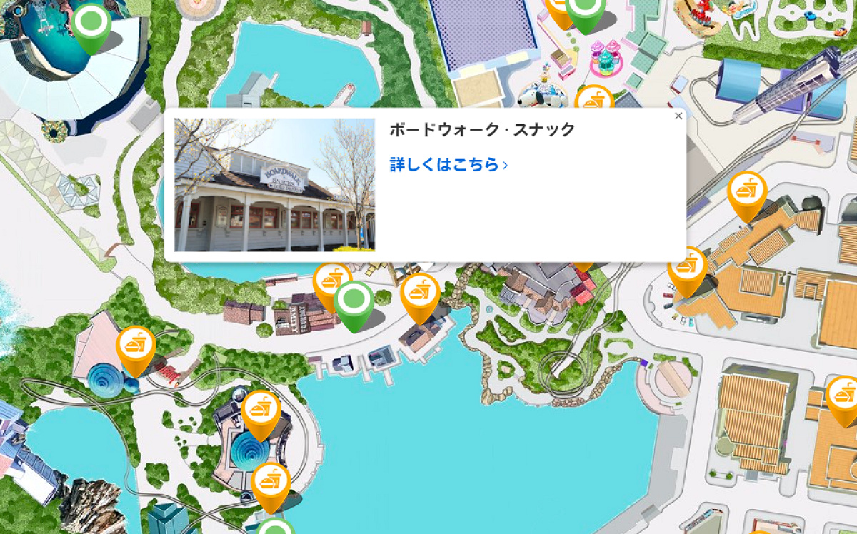 ボードウォークスナックの場所
