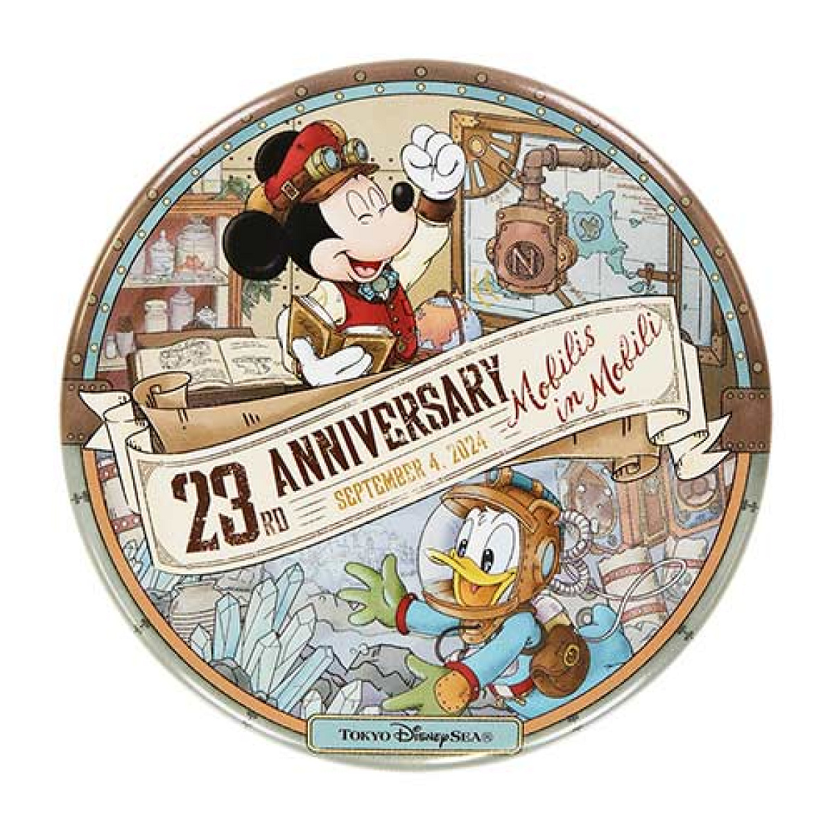 カンバッジ(ディズニーシー23周年グッズ)| キャステル | CASTEL