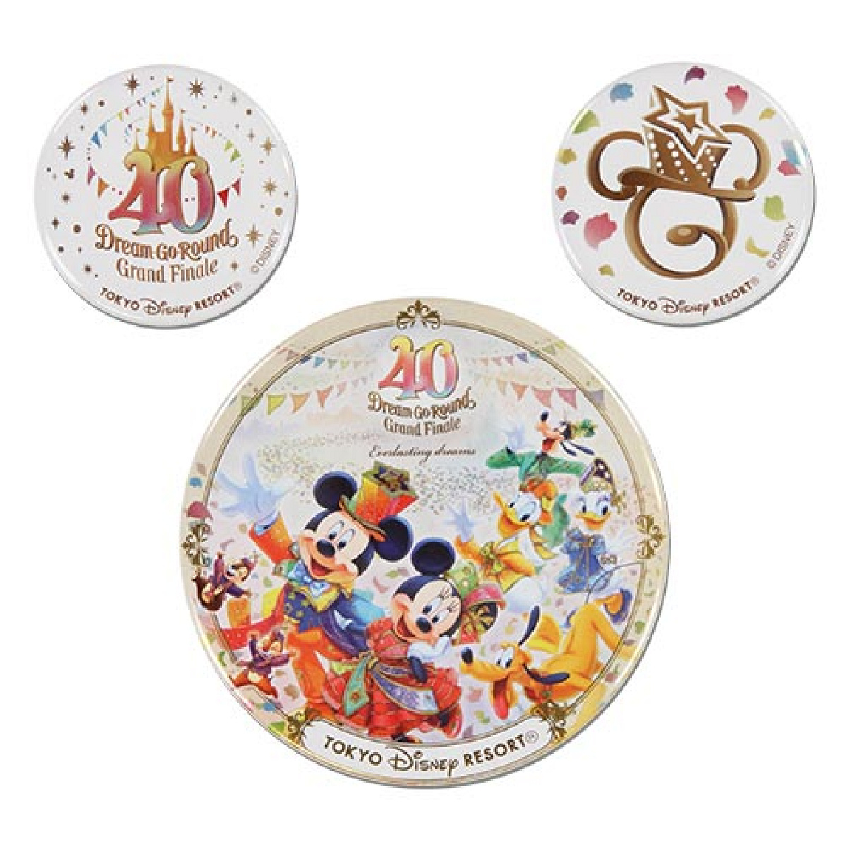 カンバッジセット（ディズニー40周年グランドフィナーレグッズ）