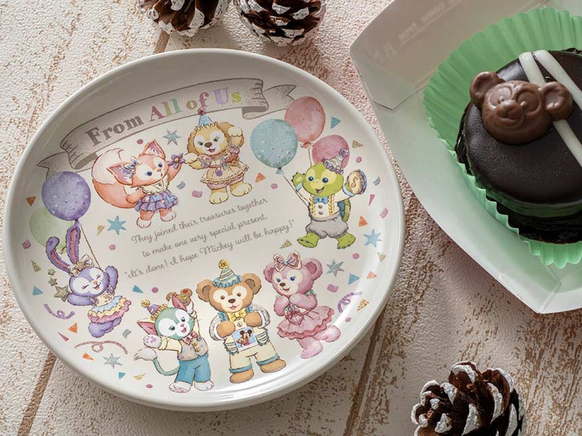 チョコレートケーキ、スーベニアプレート付き
