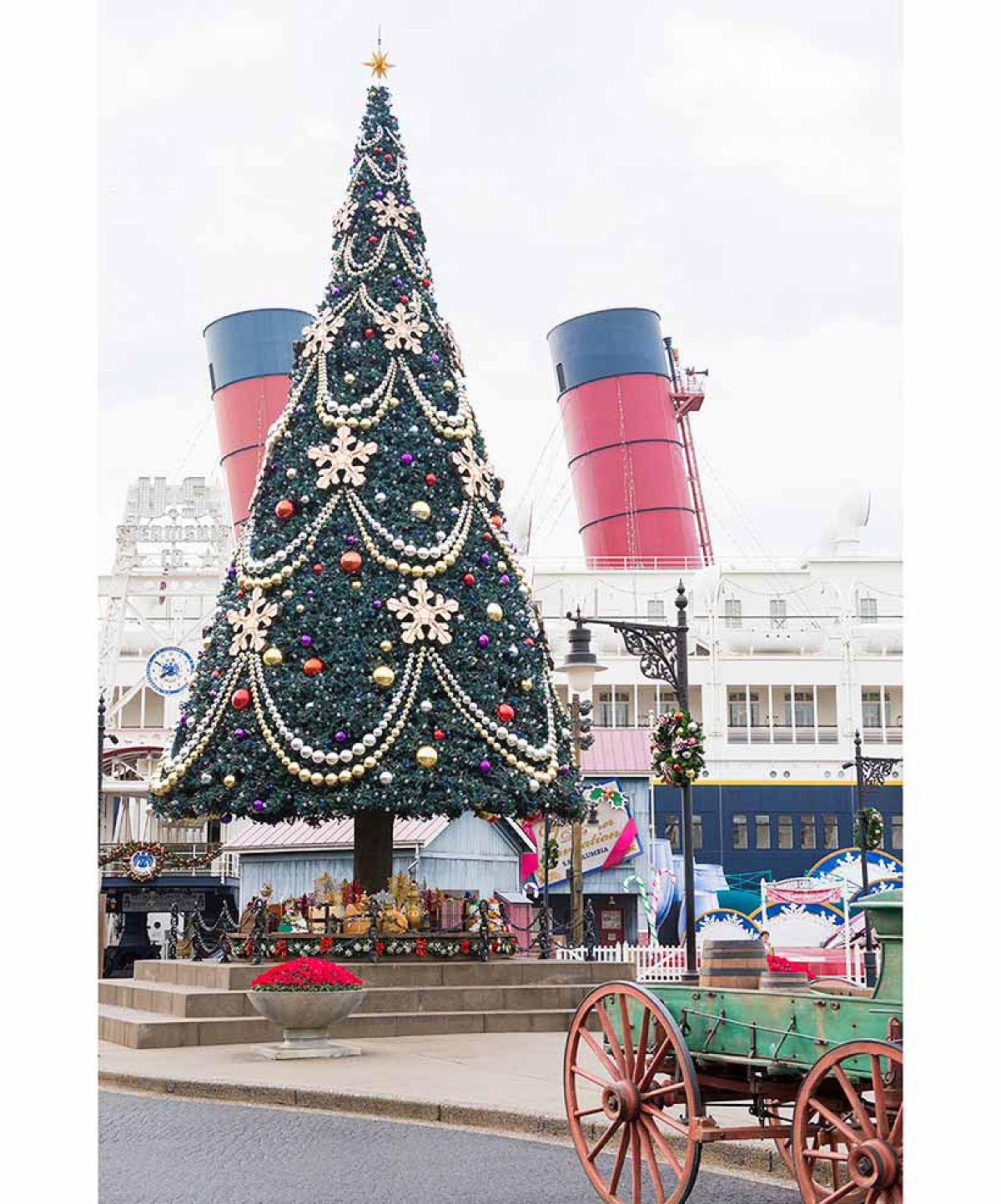 ディズニーシーのクリスマスデコレーション