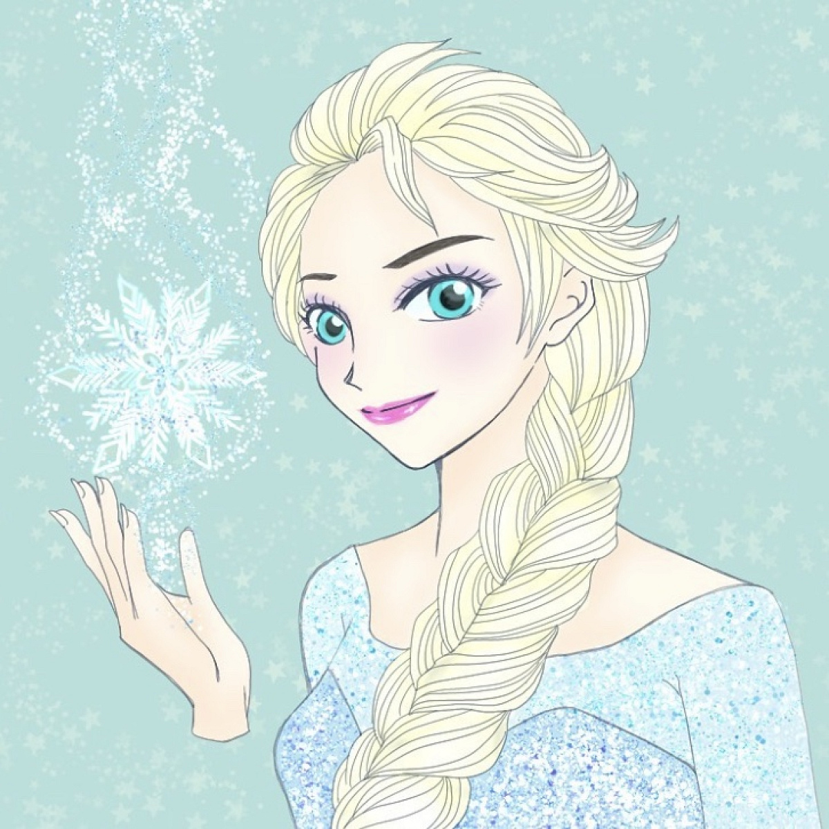 ディズニープリンセスイラスト集④：アナと雪の女王『エルサ』