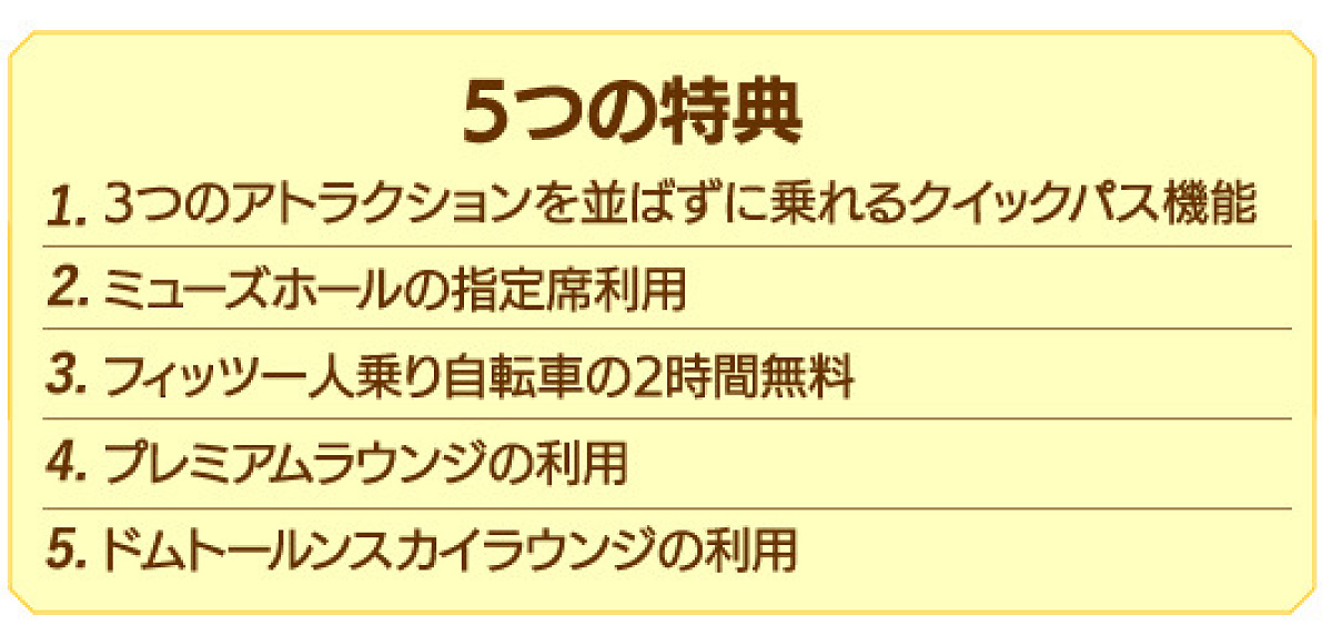 ハウステンボスのチケット「VIPプレミアパスポート」