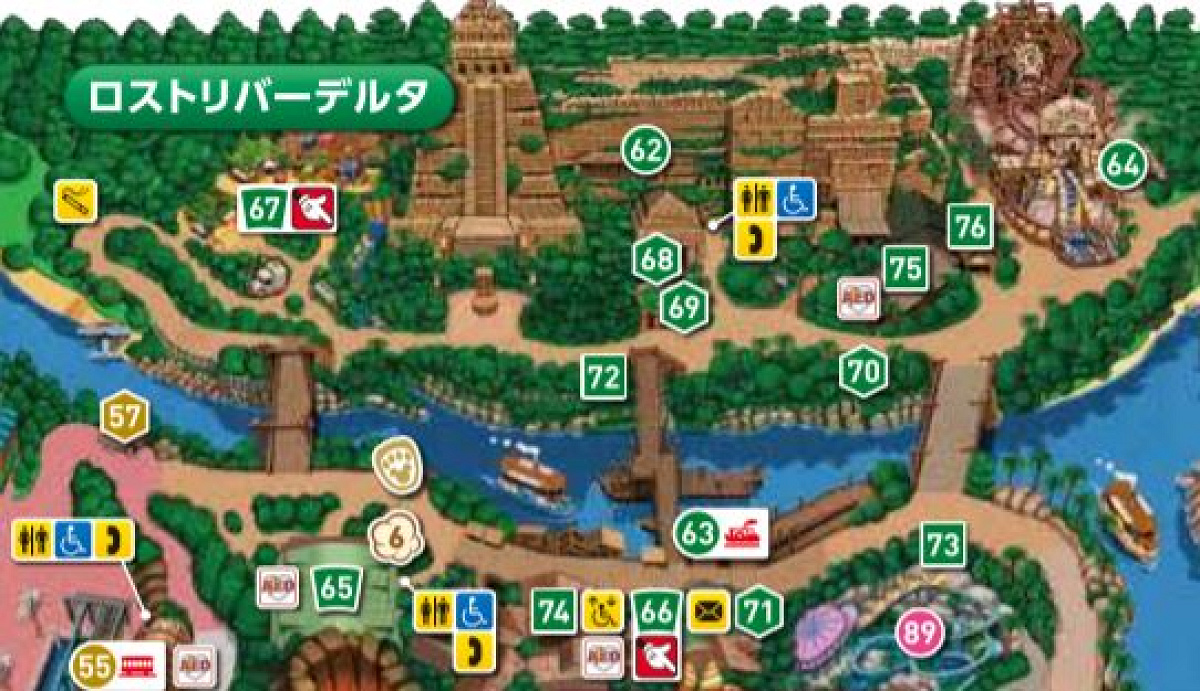 ロストリバーデルタの地図| キャステル | CASTEL ディズニー情報