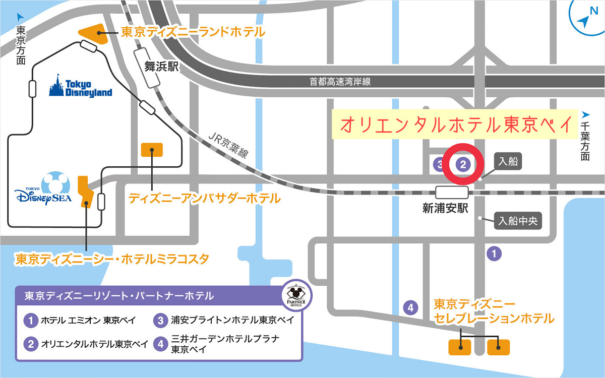 オリエンタルホテル東京ベイの周辺地図
