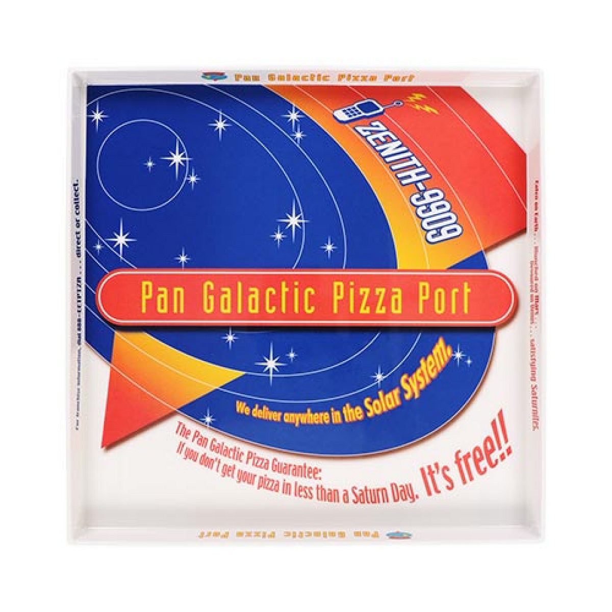 パン・ギャラクティック・ピザ・ポートのピザのパッケージプレート