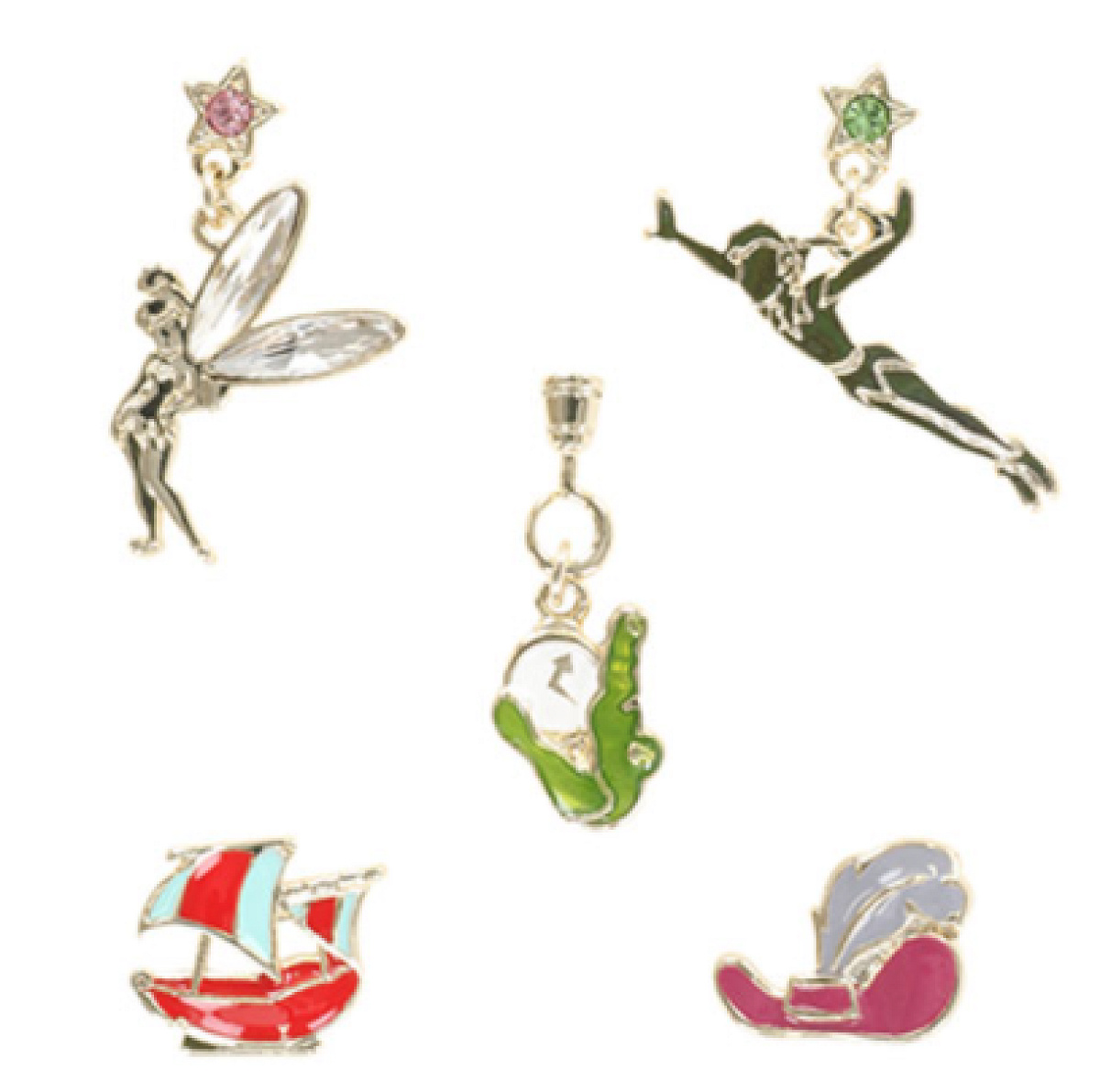 ピーターパン・ピアス5個セット