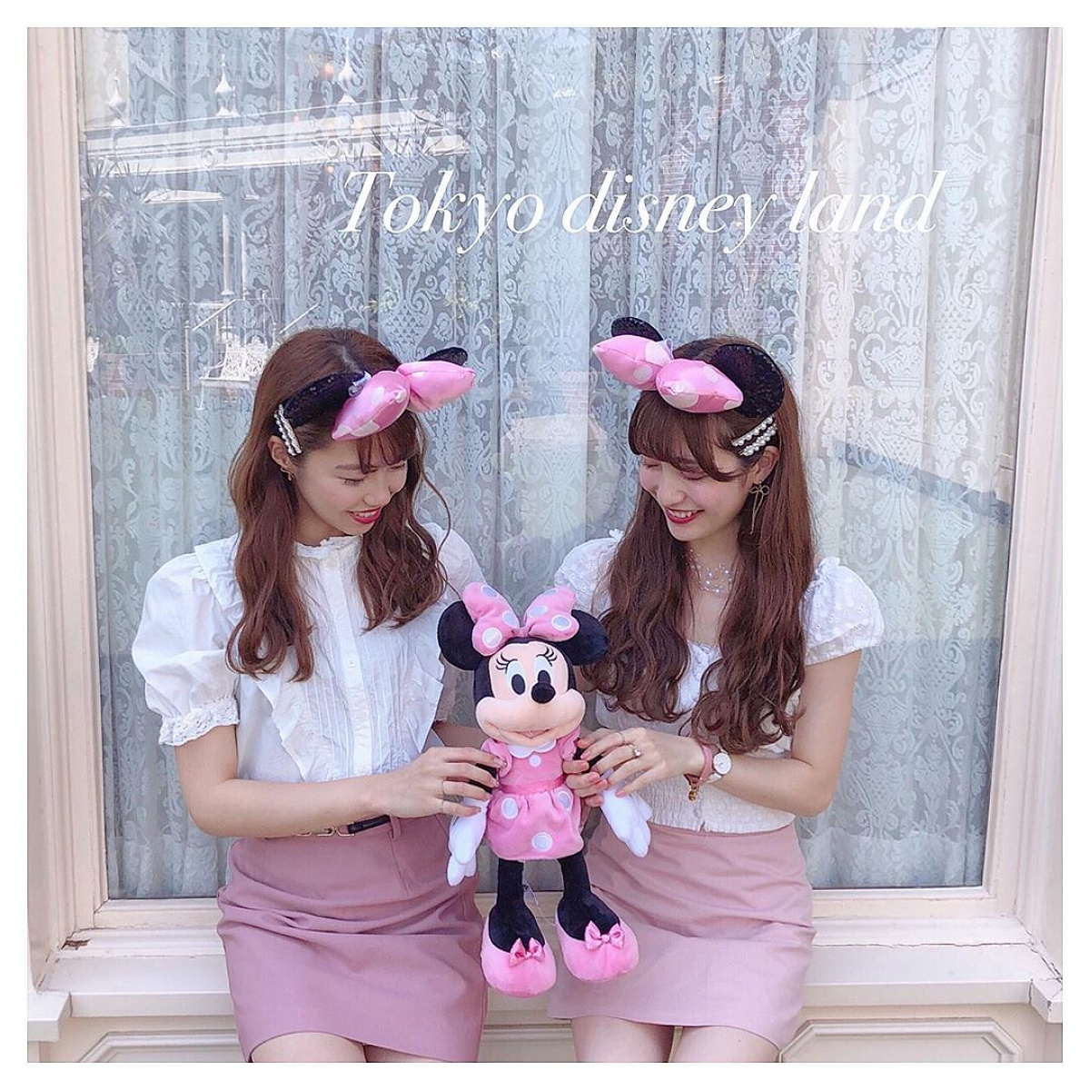 ディズニー ໒꒱ ミニーちゃん コーデ 夏ディズニーに ！ 姉妹おそろい