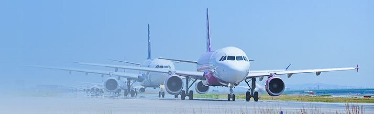 飛行機でUSJへ