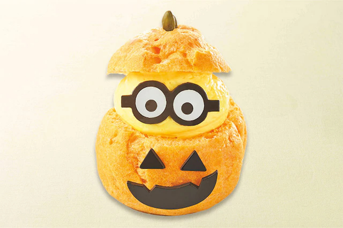 手彫りジャコランタン　ミニオン USJ秋フード：ハロウィーン・ミニオン・シュークリーム ～チョコバナナ