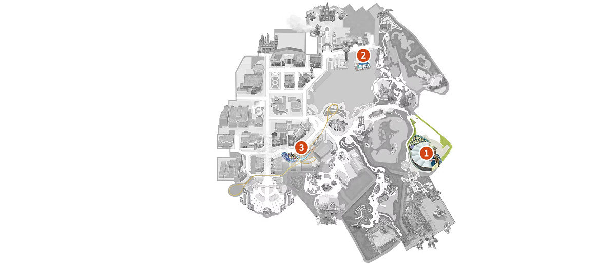USJ×ワンピース2025の開催場所マップ