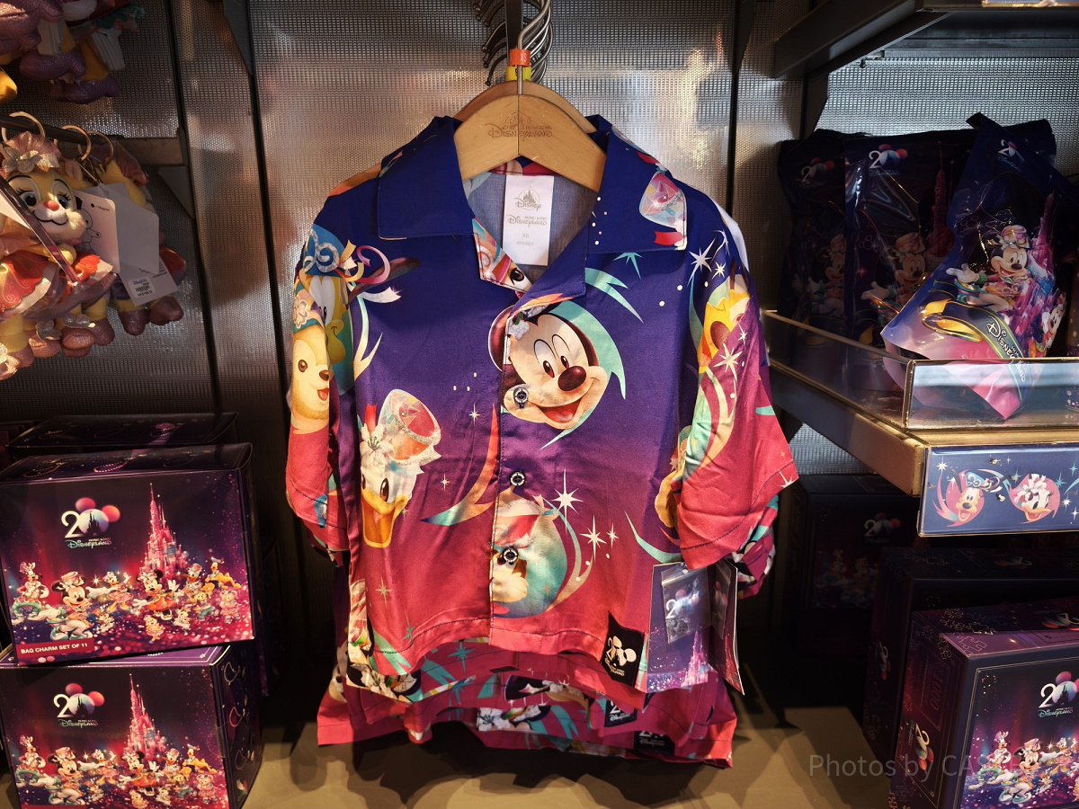 香港ディズニー20周年「ミッキー＆フレンズ・グランドセレブレーショングッズ」：アロハシャツ（子供用）