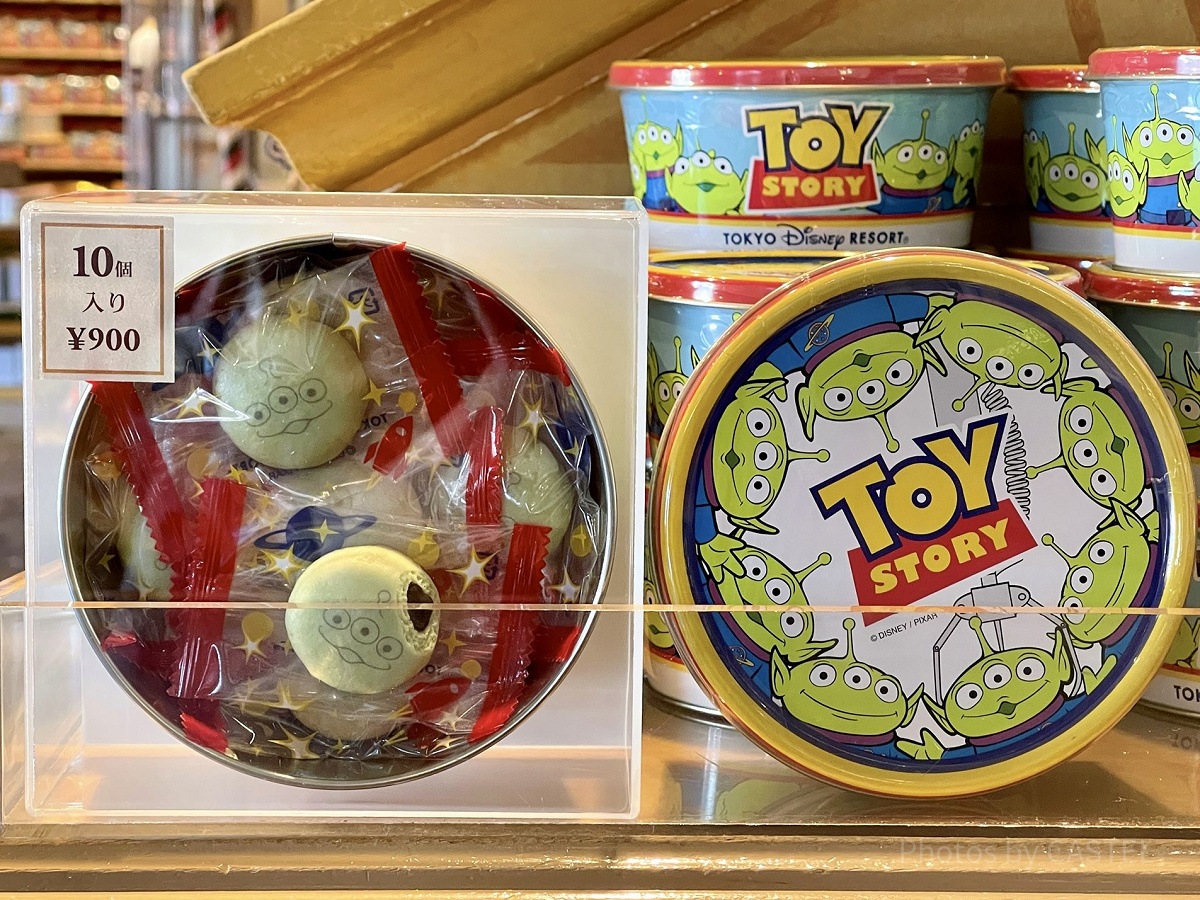 ディズニーランドお土産ランキング5位：リトルグリーンメンのチョコインクッキー缶　