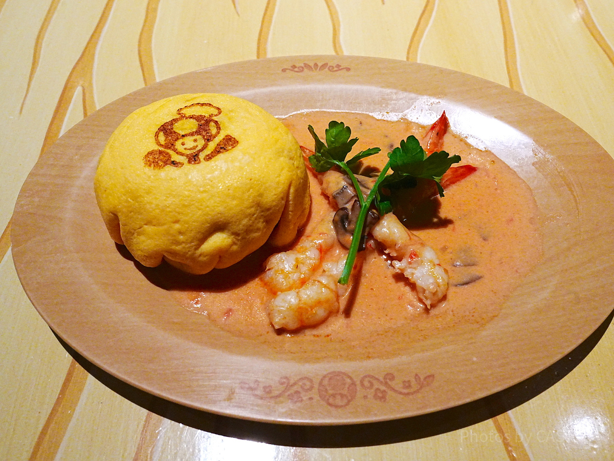 シェフ特製オムライス＆エビとキノコのクリーム煮込み| キャステル