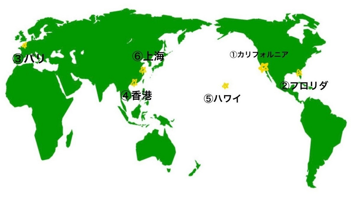 世界のディズニー地図