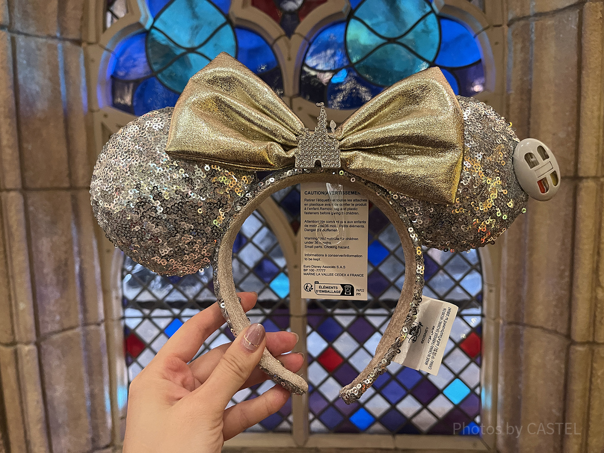 シルバー×ゴールドスパンコールカチューシャ（パリディズニー