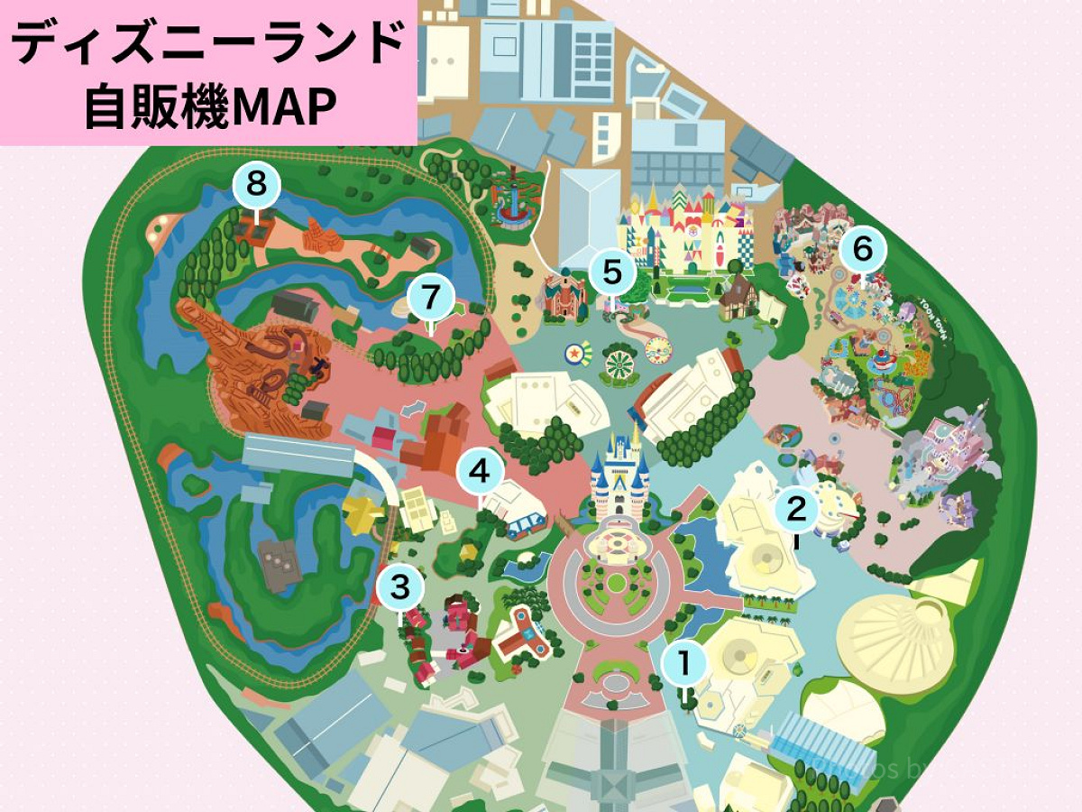 ディズニーランド自販機マップ