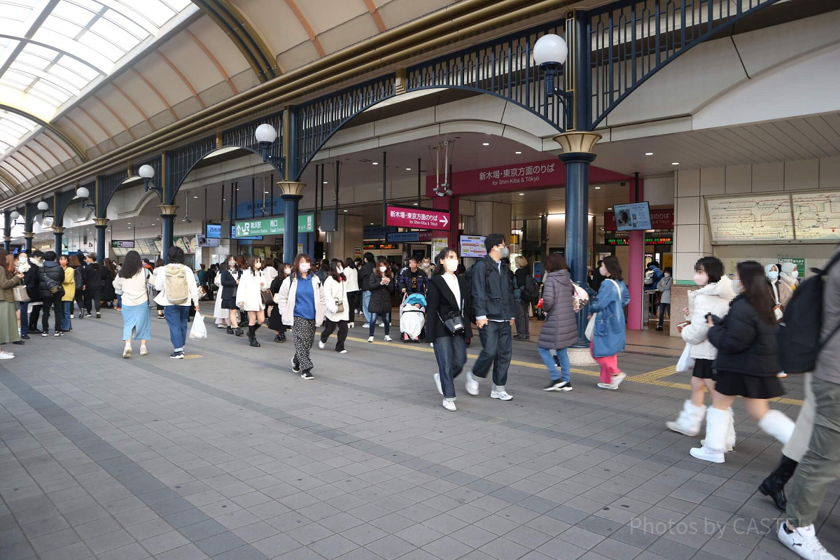 ディズニーシー3月混雑状況レポート：舞浜駅（8:50頃）