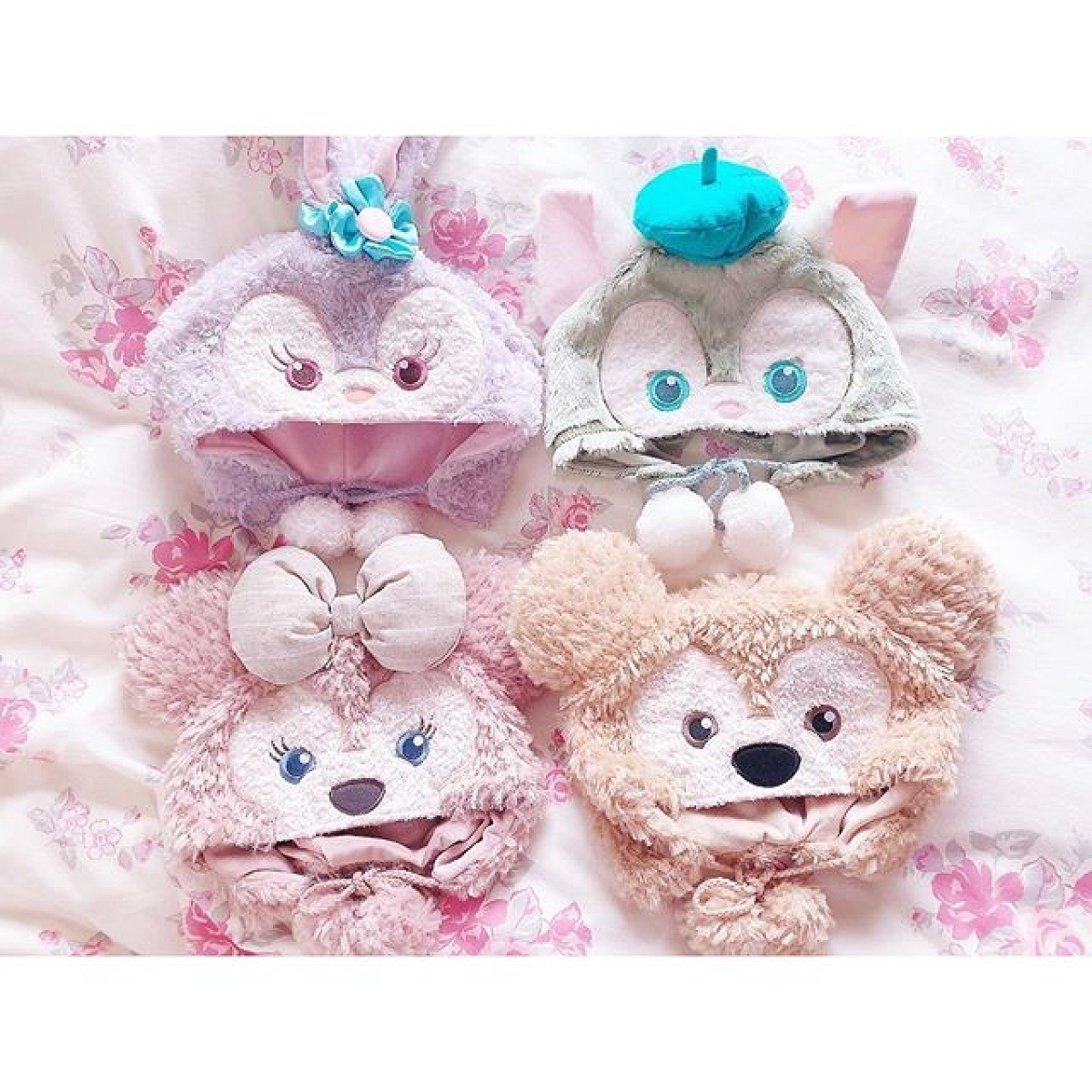 バラ売りお値下げ可能‼️ ディズニーユニバカチューシャファンキャップぬいぐるみ ダッフィー、シェリーメイ、ジェラトーニ、ステラルーのファンキャップ