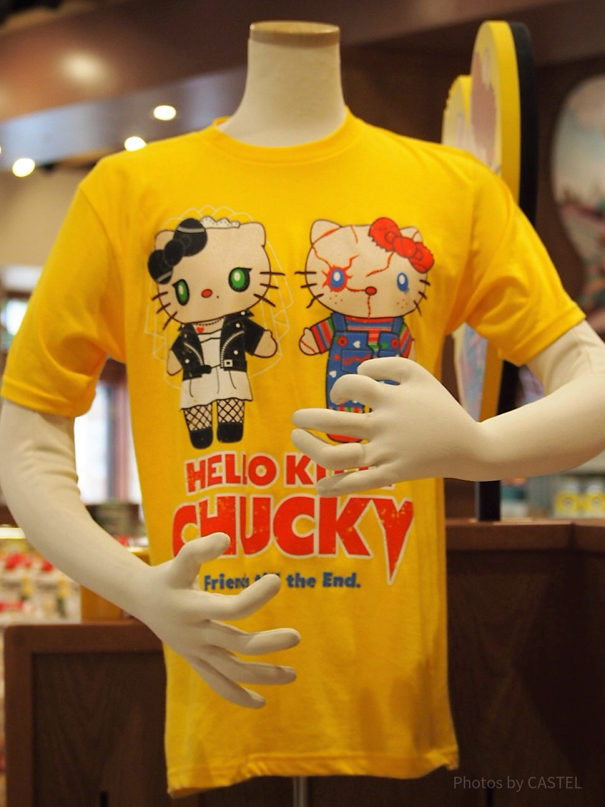 USJ ユニバ ハローキティ チャッキー チャッキティ Tシャツ グッズ USJ限定！キティ×チャッキーコラボTシャツ Lサイズ（638