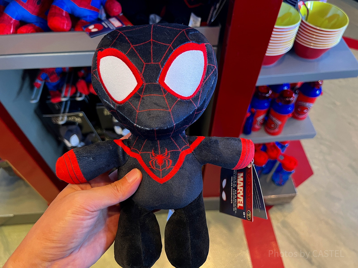 香港ディズニーマーベルグッズ：マイルス版スパイダーマンのマスコット