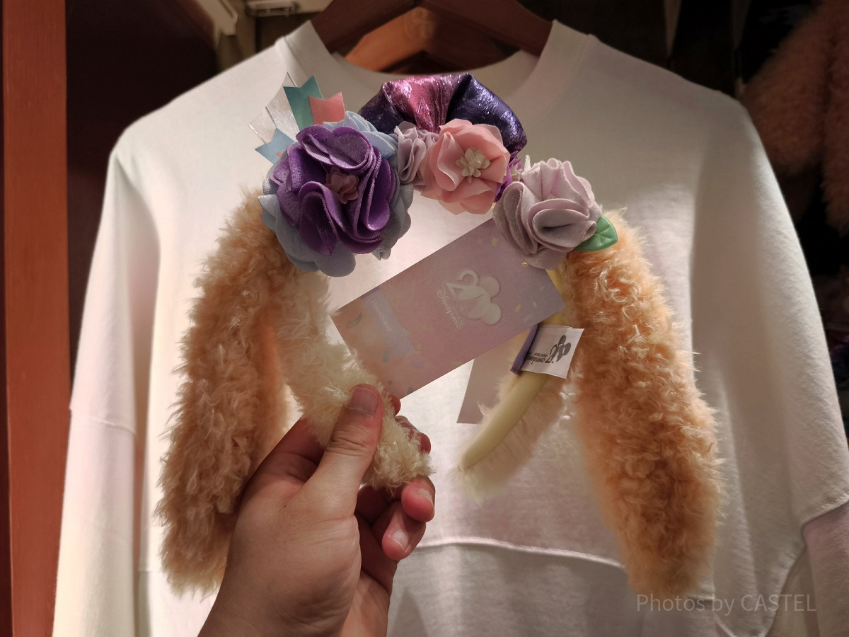 香港ディズニー20周年「ダッフィー＆フレンズ・グランドセレブレーショングッズ」：クッキーアンの花柄カチューシャ