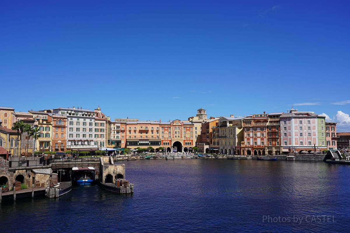 パークからみたホテルミラコスタ