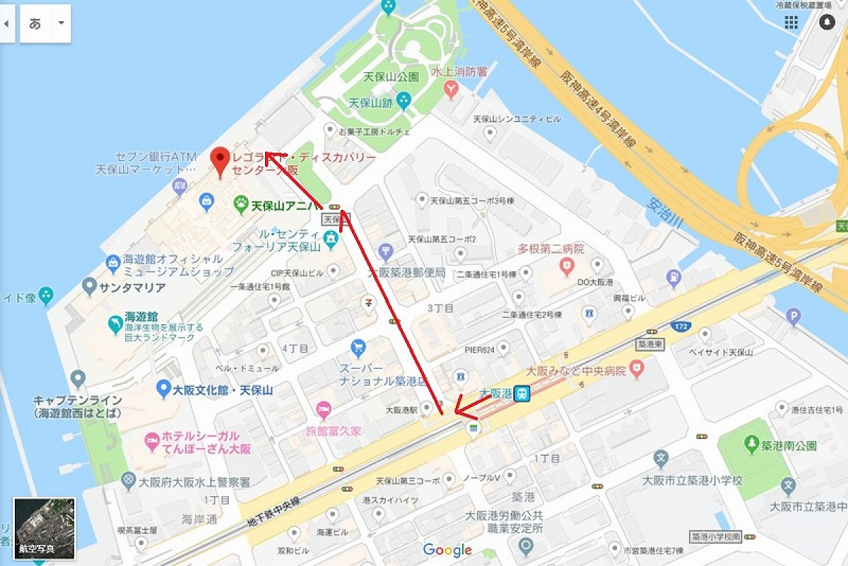 大阪港駅からレゴランド・ディスカバリー・センター大阪へのアクセス方法