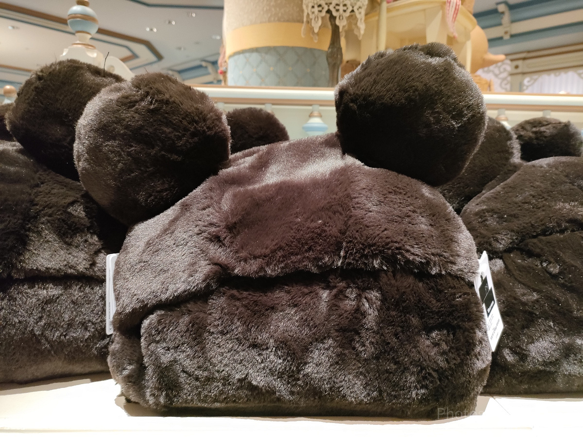 ミッキーのフード付きブランケット（ブラック）| キャステル | CASTEL