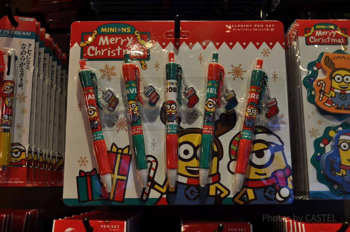 MINION MERRY CHRISTMASペンセット（5本）