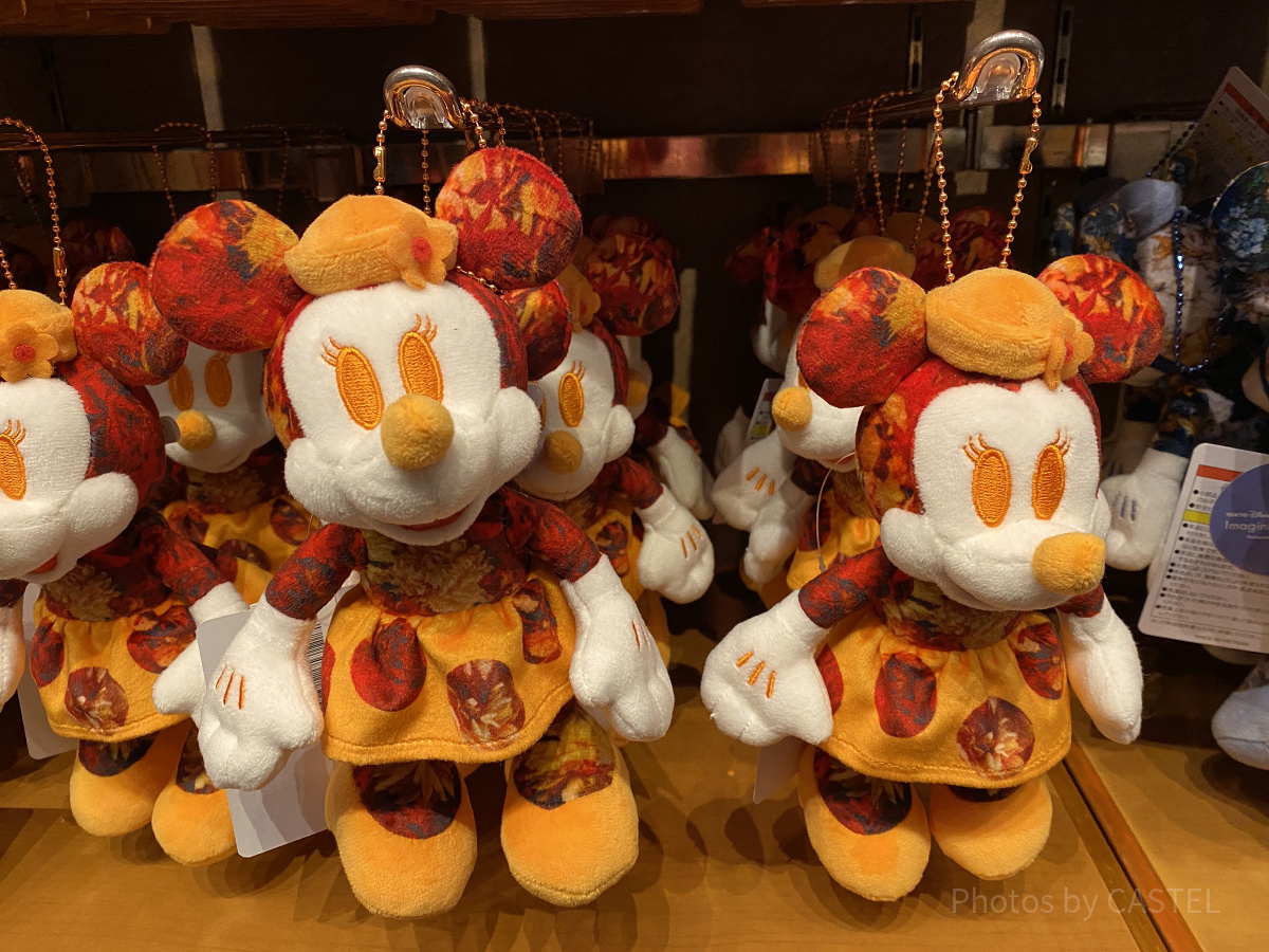 ミニーのぬいぐるみバッジ（イマジニング・ザ・マジック　秋カラー）
