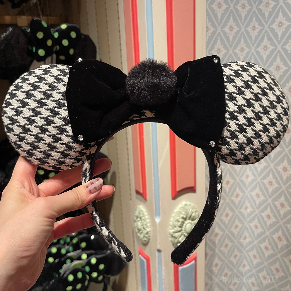 ミニーリボン千鳥格子柄カチューシャ| キャステル | CASTEL