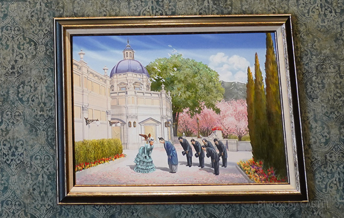 ソアリンのQラインに飾られている桜の絵