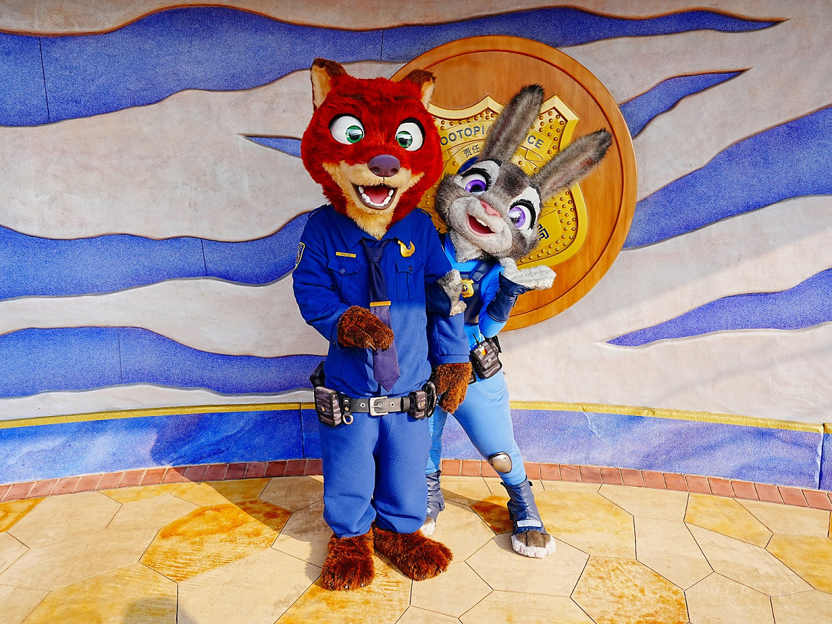 上海ディズニーランド：ジュディとニックのグリーティング