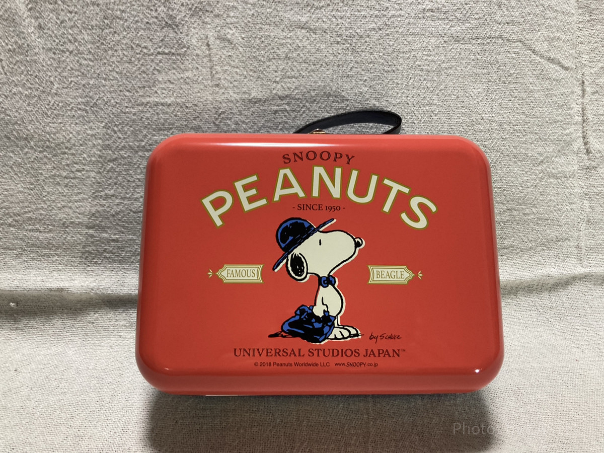 ❣️当時物レトロ✨希少スヌーピー＆フレンズ✨トランク缶バッグ（日本製）❣️ スヌーピー トランク 缶 レトロ 当時物レトロ 希少スヌーピー フレンズ