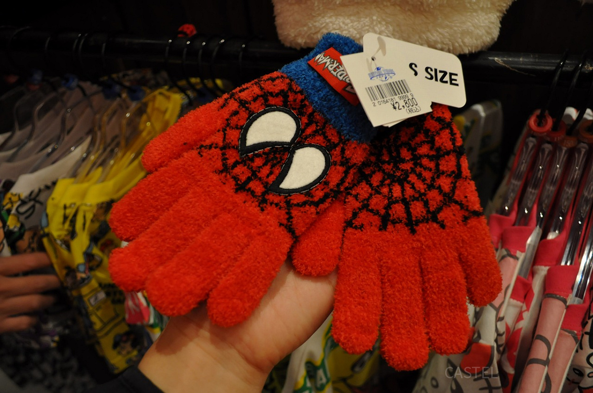 スパイダーマンのキッズ手袋