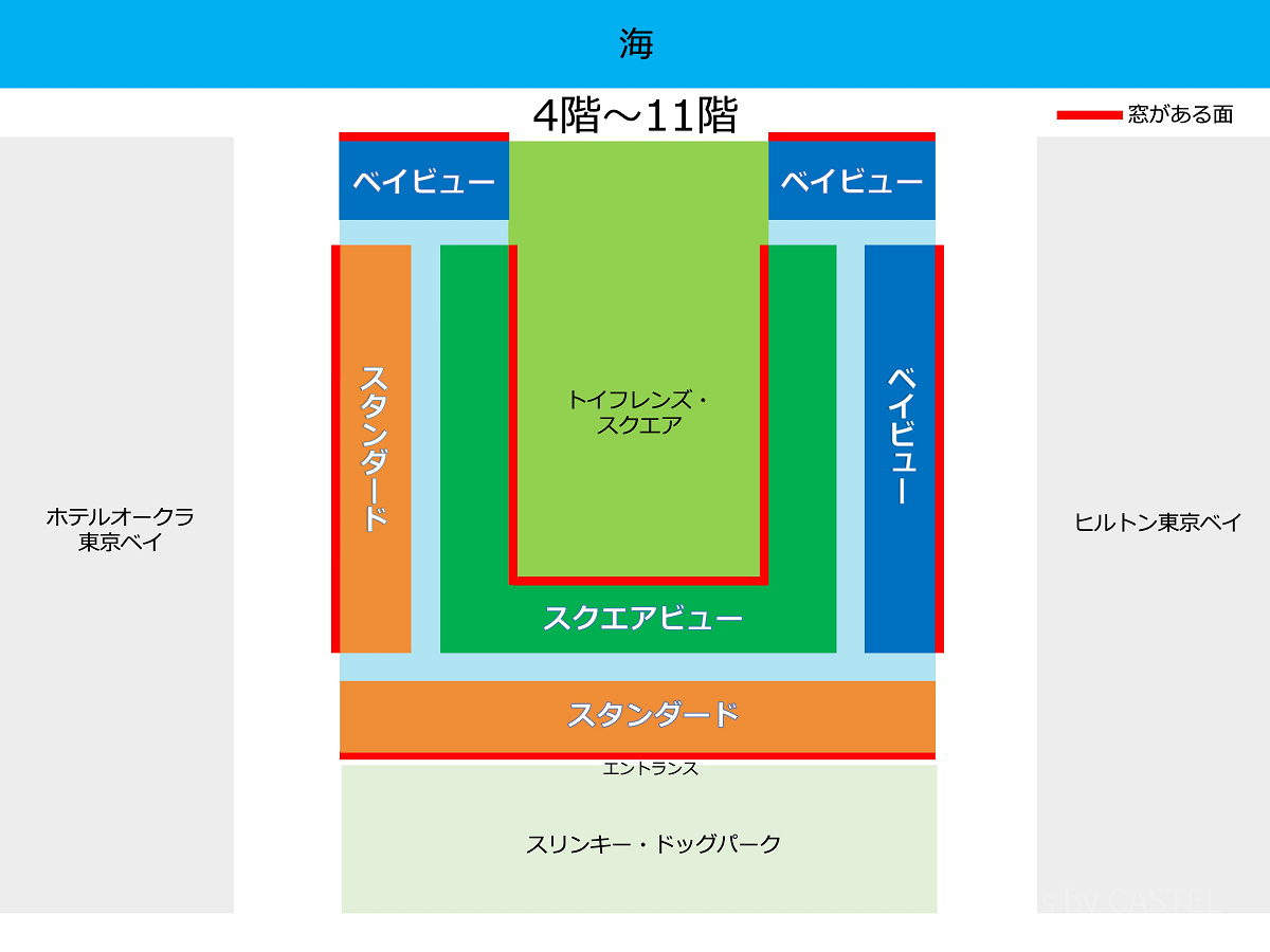 トイストーリーホテルのビューの地図（4階）