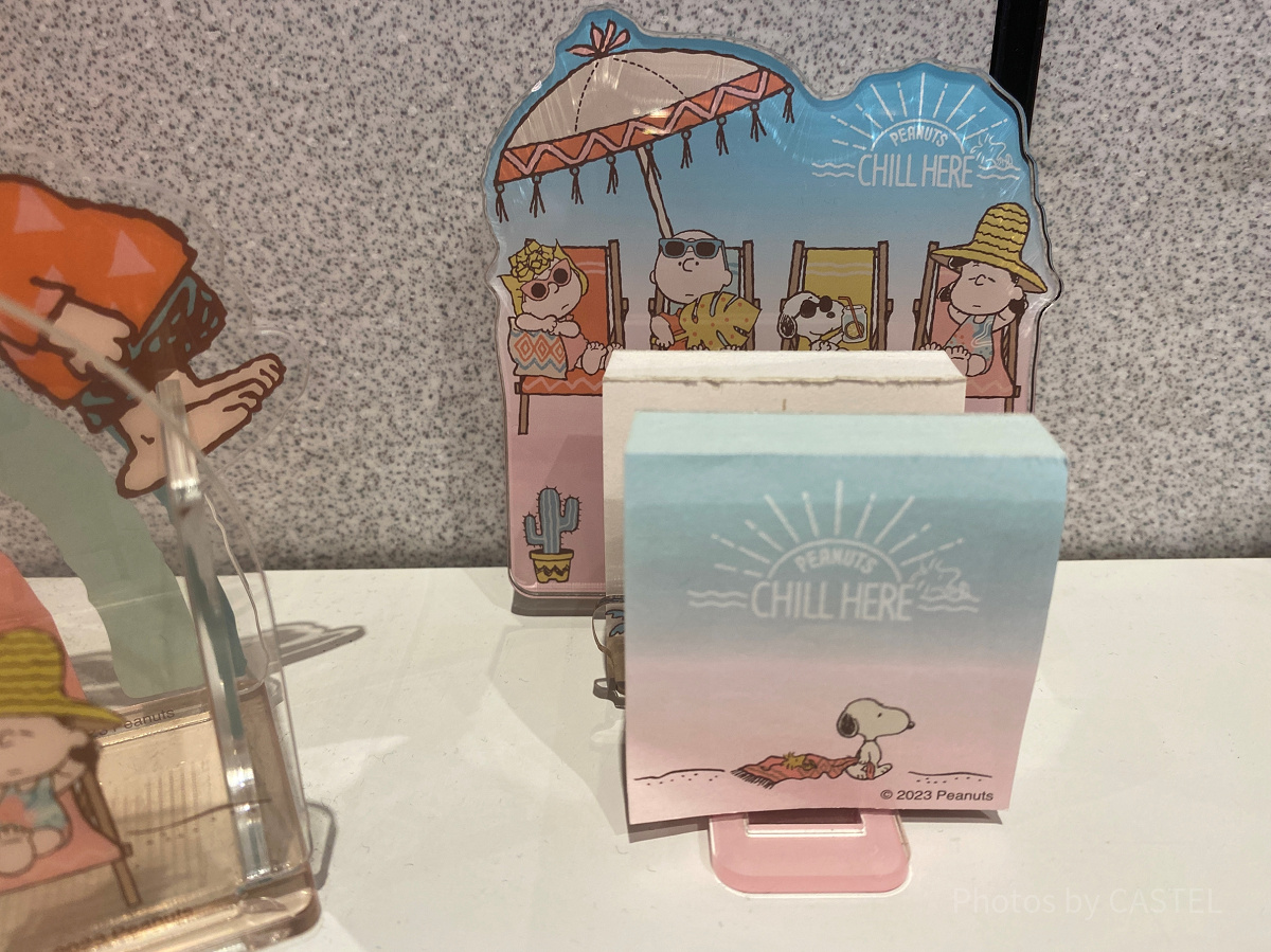 USJスヌーピー夏グッズ/メモスタンド＆メモセット| キャステル