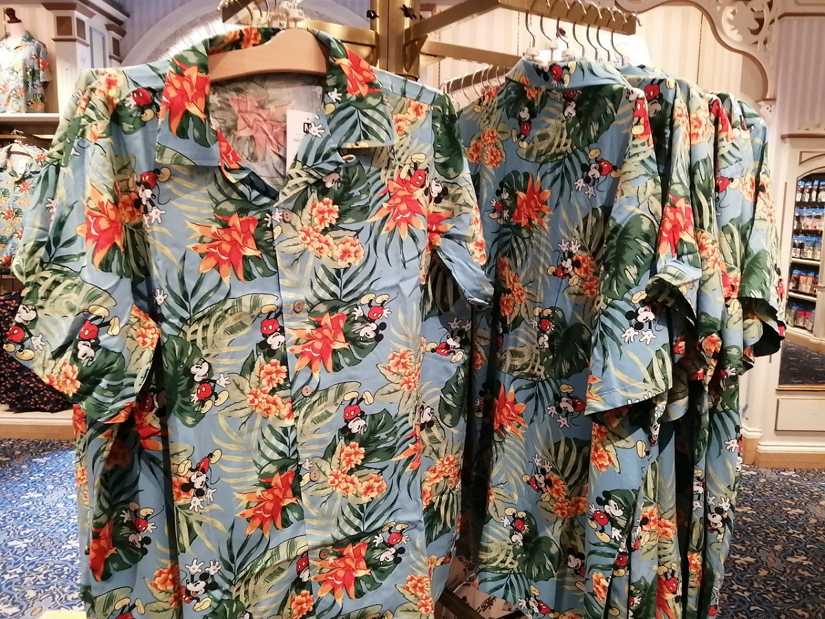 花柄 ミッキーアロハシャツ キャステル Castel ディズニー情報