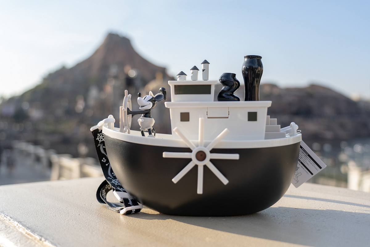 ディズニー ポップコーンバケット 蒸気船ウィリー - 彫刻・オブジェ
