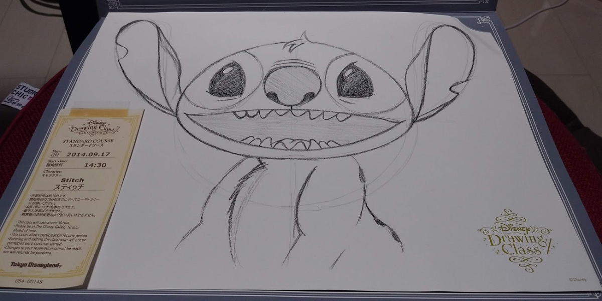 ドローイングクラスで書いたスティッチ キャステル Castel ディズニー情報 ドローイングクラスで書いたスティッチ キャステル Castel ディズニー情報