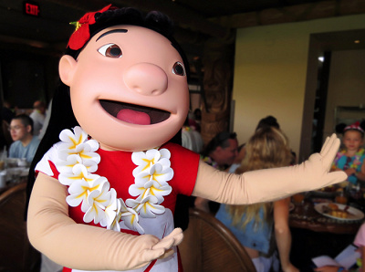リロとスティッチに会える朝食「オハナ（OHANA）」（Polynesian Resort）