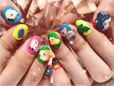 カラフルでかわいいたあ坊ネイル！