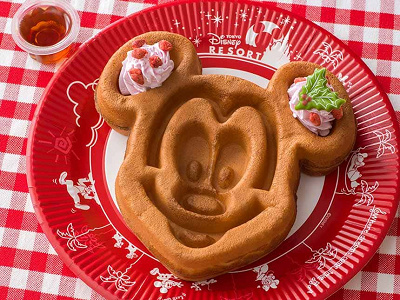 クリスマスのミッキーワッフル