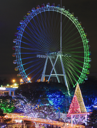 イルミネーションが見渡せる大観覧車