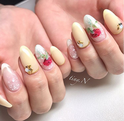 ディズニー】美女と野獣ネイルまとめ！ベルや薔薇モチーフのディズニー