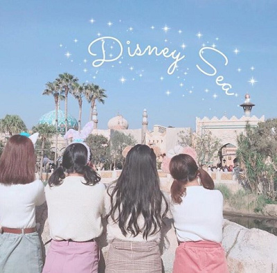 ダッフィーアンドフレンズの４人のイメージカラーを取り入れたコーデ