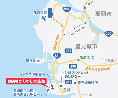 DMMかりゆし水族館周辺地図