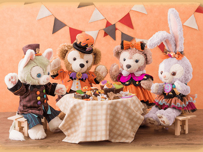 ダッフィー&フレンズハロウィーン限定ぬいぐるみバッジ