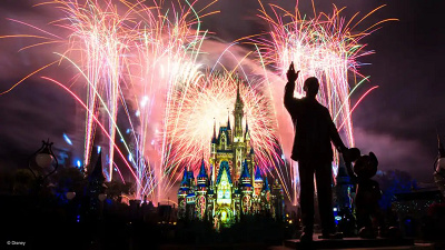 WDWの花火の様子